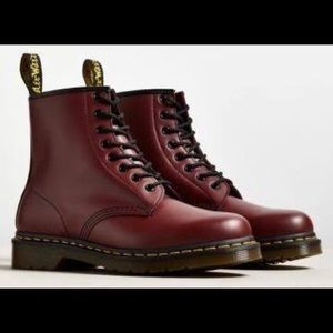 Burgundy Dr. Martens boots